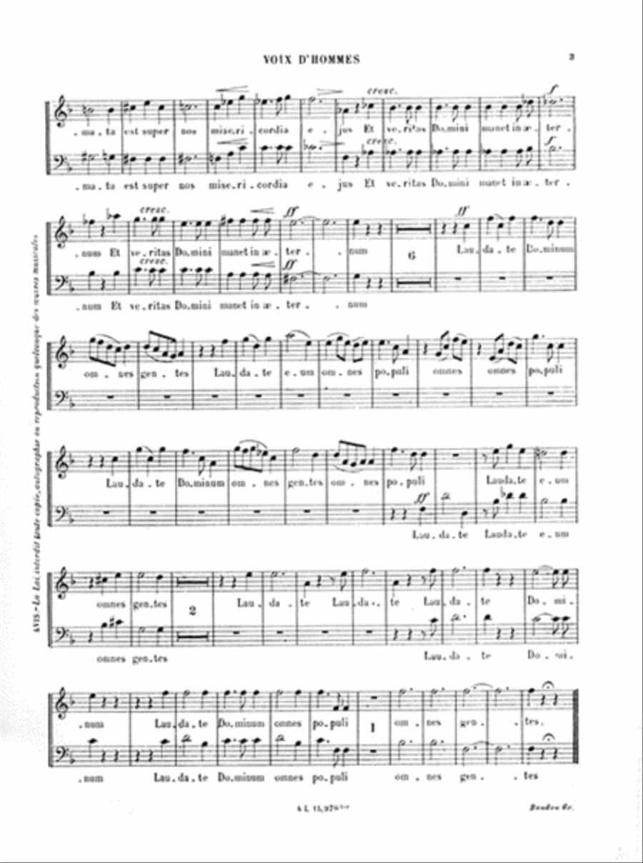 Laudate Dominum Op. 9 No.4 (tb Chorus Parts) TB scores gallery preview page 2