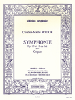 Widor Symphonie No3 Op13 Organ Book