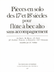 Pieces En Solo Des Xviieme Et Xviiieme Siecles (alto) (recorder So