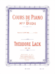 Lack Cours De Piano De Mlle Didi Exercices Volume 1 Piano Book
