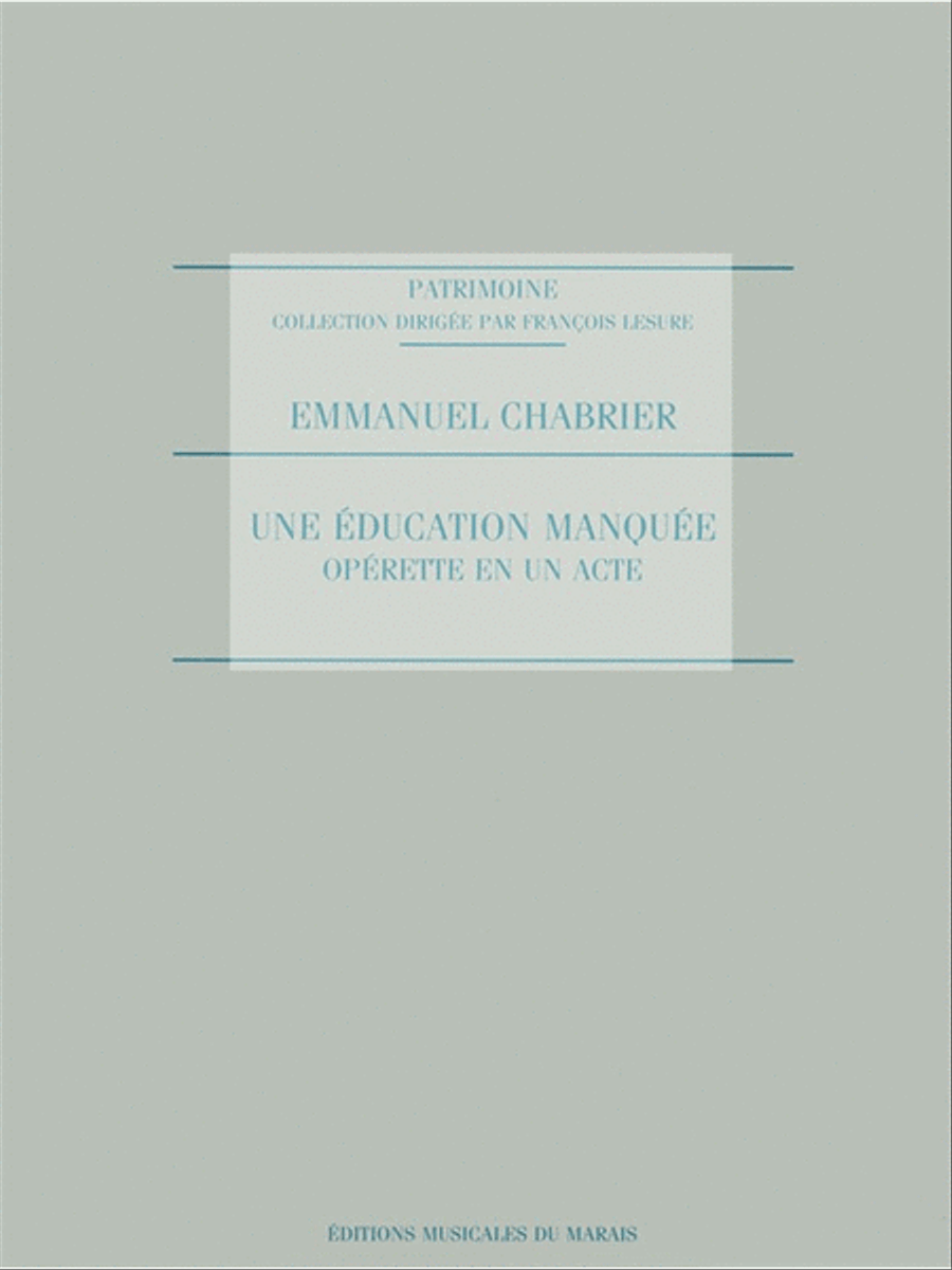 Une Education Manquee (opera) Orchestra scores gallery preview page 1