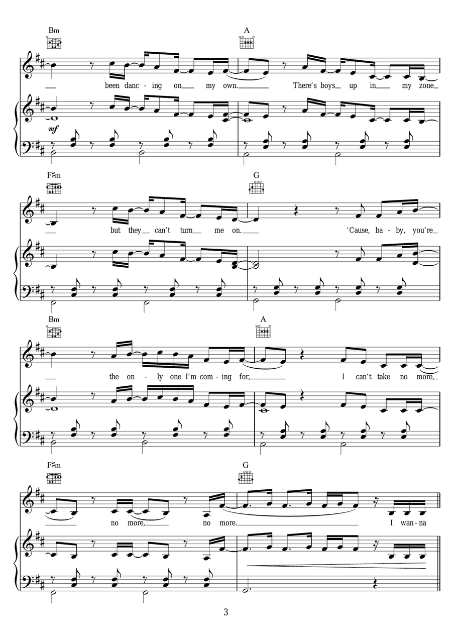 Solo (feat. Demi Lovato) Solo (feat. Demi Lovato) Piano, Vocal scores gallery preview page 3