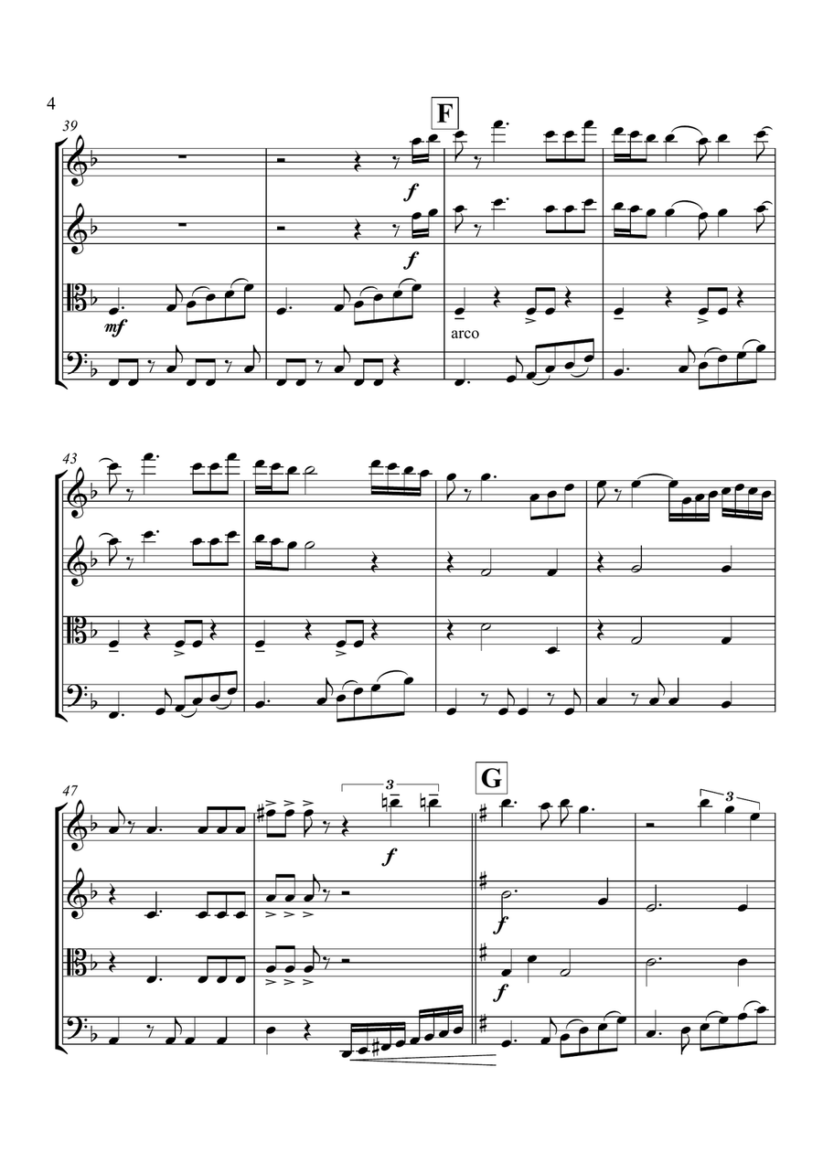 My Girl String Quartet scores gallery preview page 5