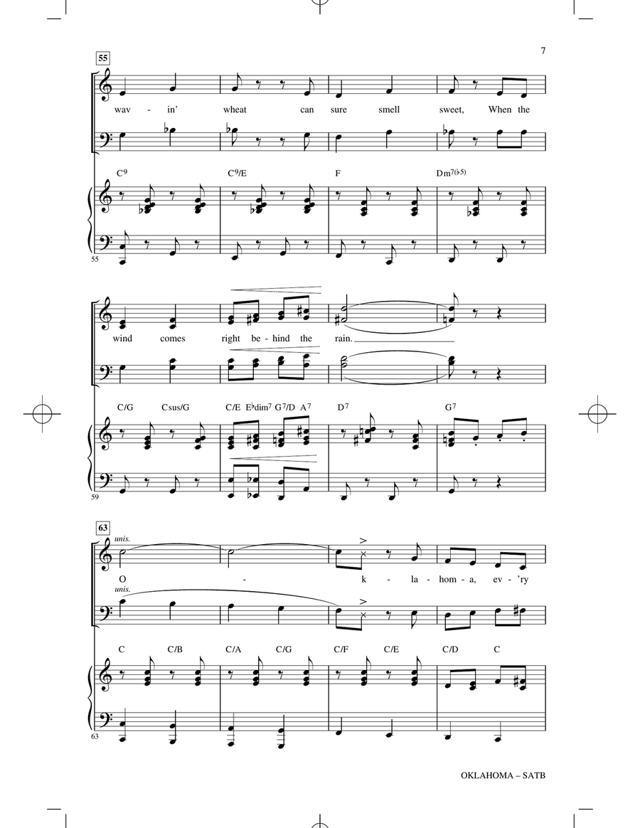 Oklahoma (from Oklahoma!) 4-Part scores gallery preview page 6