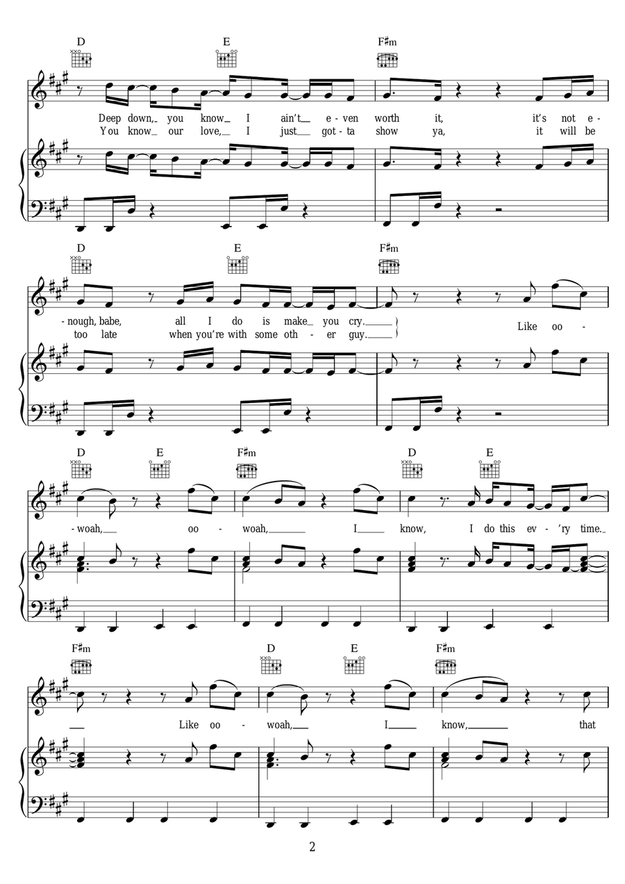 You Deserve Better You Deserve Better Piano, Vocal scores gallery preview page 2