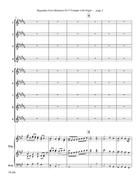Rigaudon from Opera Idomenee for Trumpet Ensemble with Organ Brass Ensemble scores gallery preview page 3