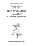 HAYDN TRIO IN G MAJOR FOR 2 CLARINETS & BASSOON
