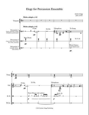 Elegy for Percussion Ensemble
