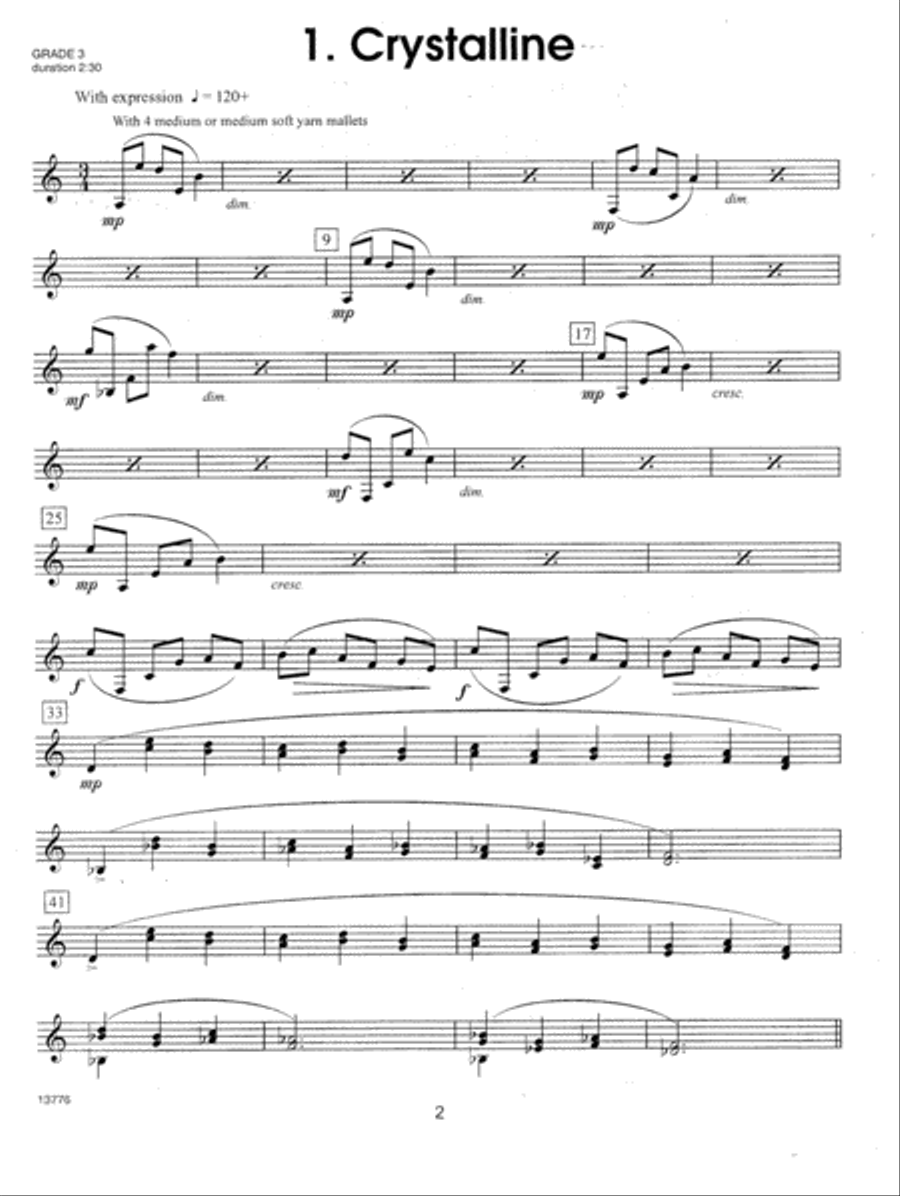Festival Repertoire For Mallets Percussion scores gallery preview page 2