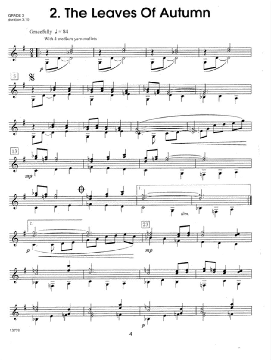 Festival Repertoire For Mallets Percussion scores gallery preview page 4