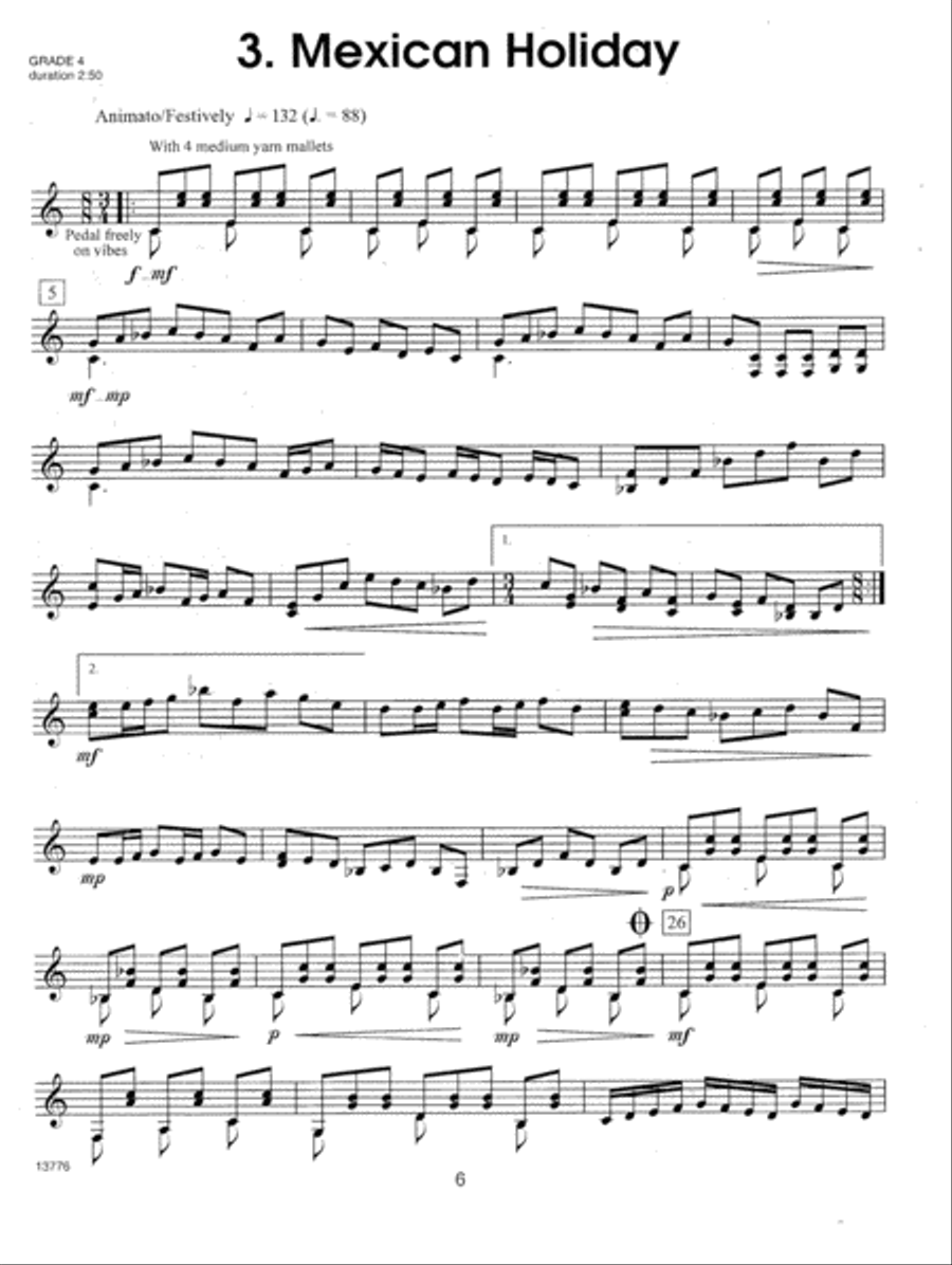Festival Repertoire For Mallets Percussion scores gallery preview page 6