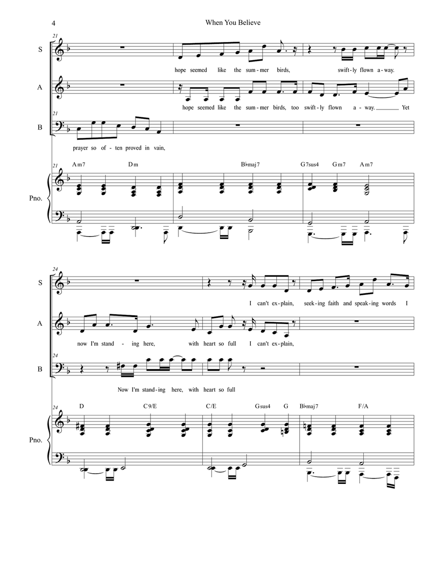 When You Believe (From The Prince Of Egypt) When You Believe (From The Prince Of Egypt) 3-Part scores gallery preview page 4