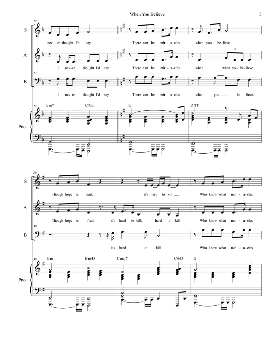 When You Believe (From The Prince Of Egypt) When You Believe (From The Prince Of Egypt) 3-Part scores gallery preview page 5