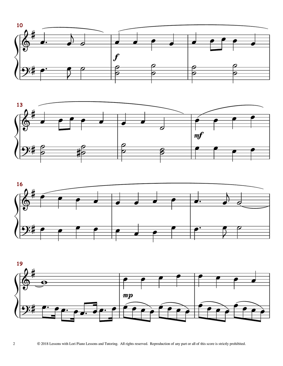 Joyful, Joyful We Adore Thee Piano Method scores gallery preview page 3