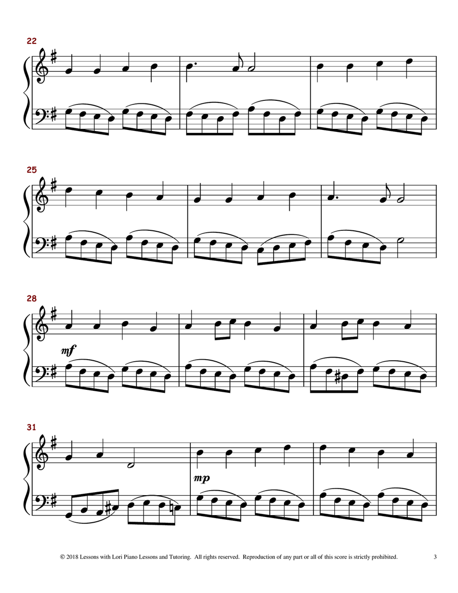Joyful, Joyful We Adore Thee Piano Method scores gallery preview page 4