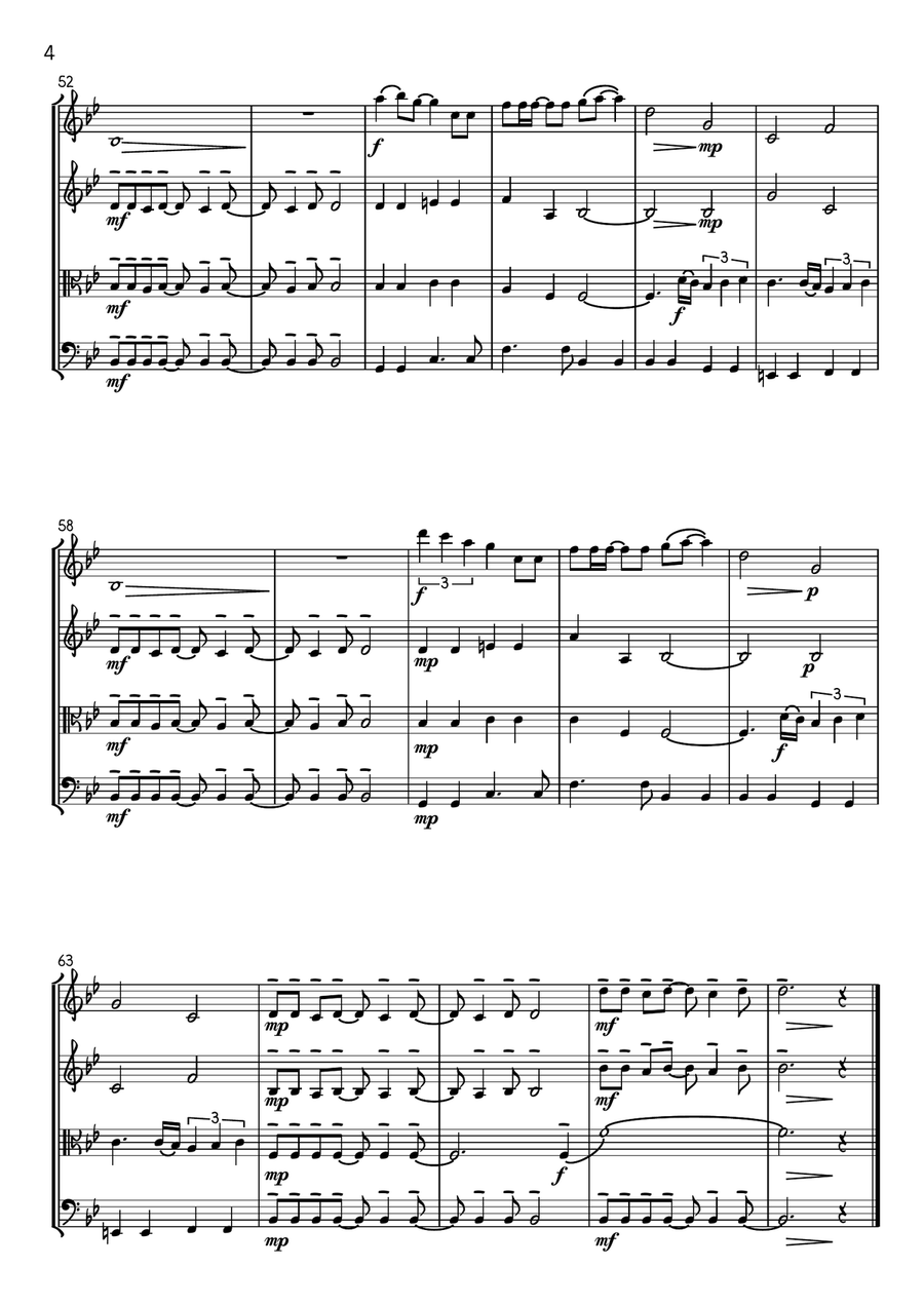 If You Leave Me Now String Quartet scores gallery preview page 4