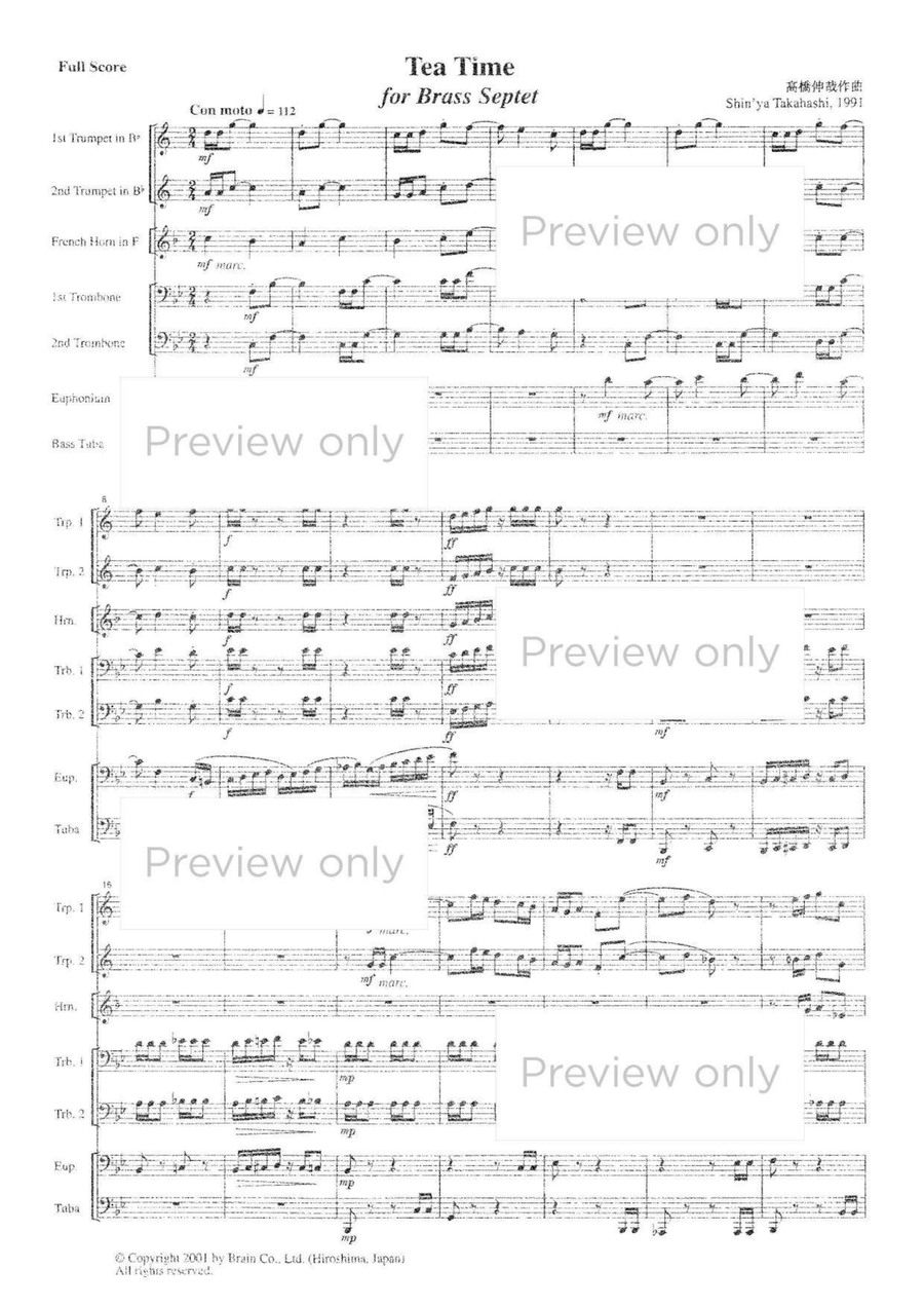 Tea Time - Brass Septet Tea Time - Brass Septet Chamber Music scores gallery preview page 2