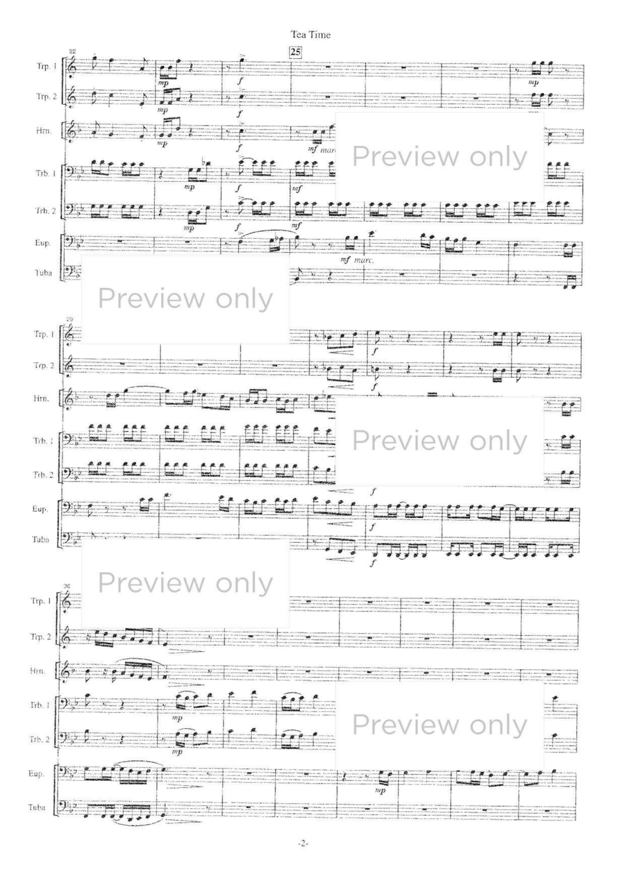 Tea Time - Brass Septet Tea Time - Brass Septet Chamber Music scores gallery preview page 3