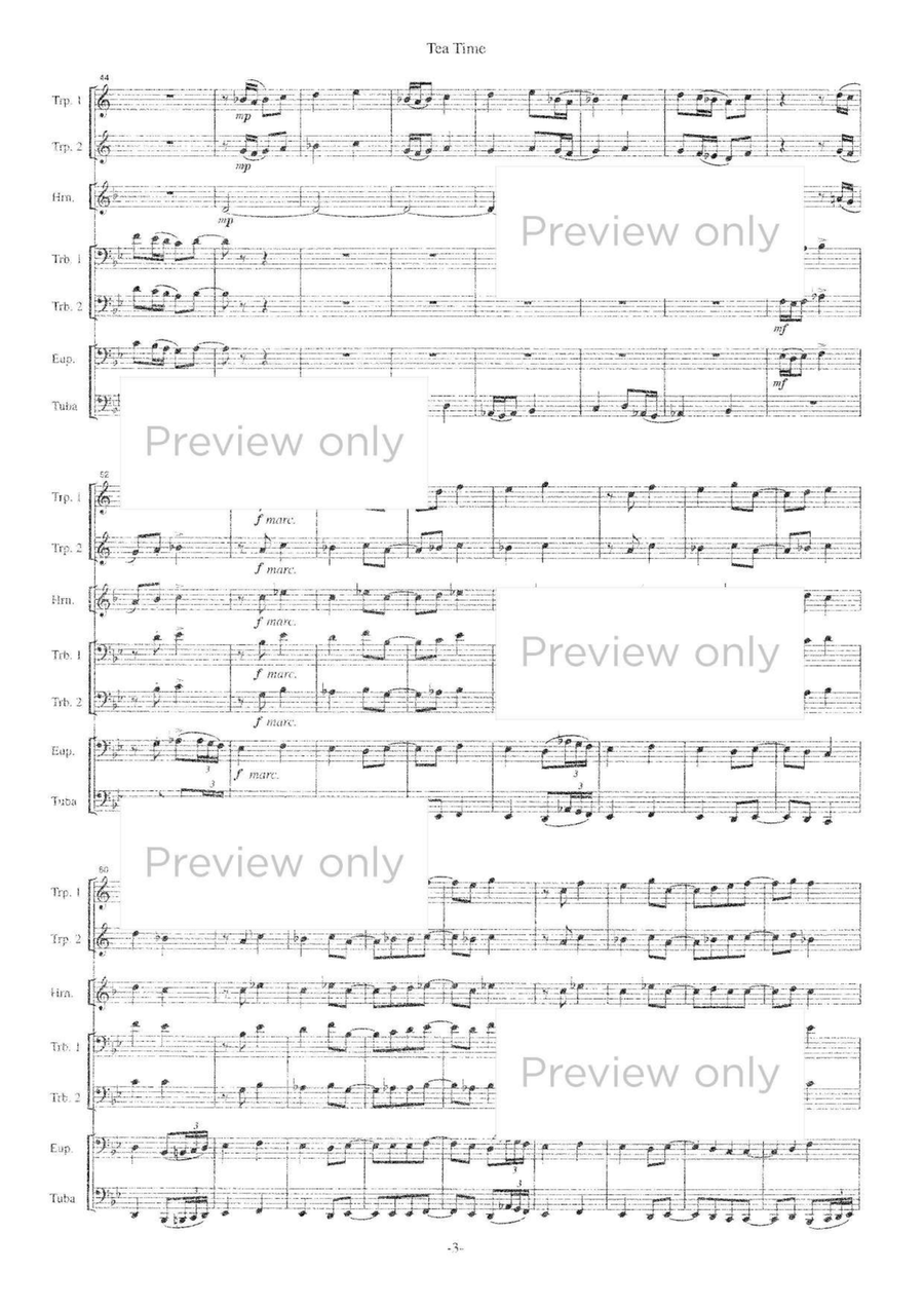 Tea Time - Brass Septet Tea Time - Brass Septet Chamber Music scores gallery preview page 4