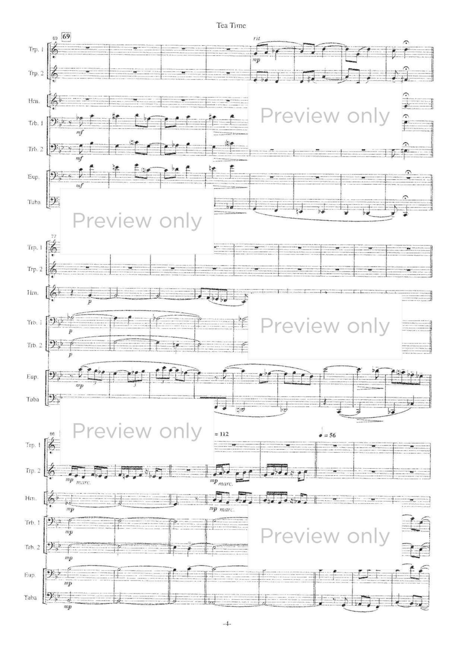 Tea Time - Brass Septet Tea Time - Brass Septet Chamber Music scores gallery preview page 5