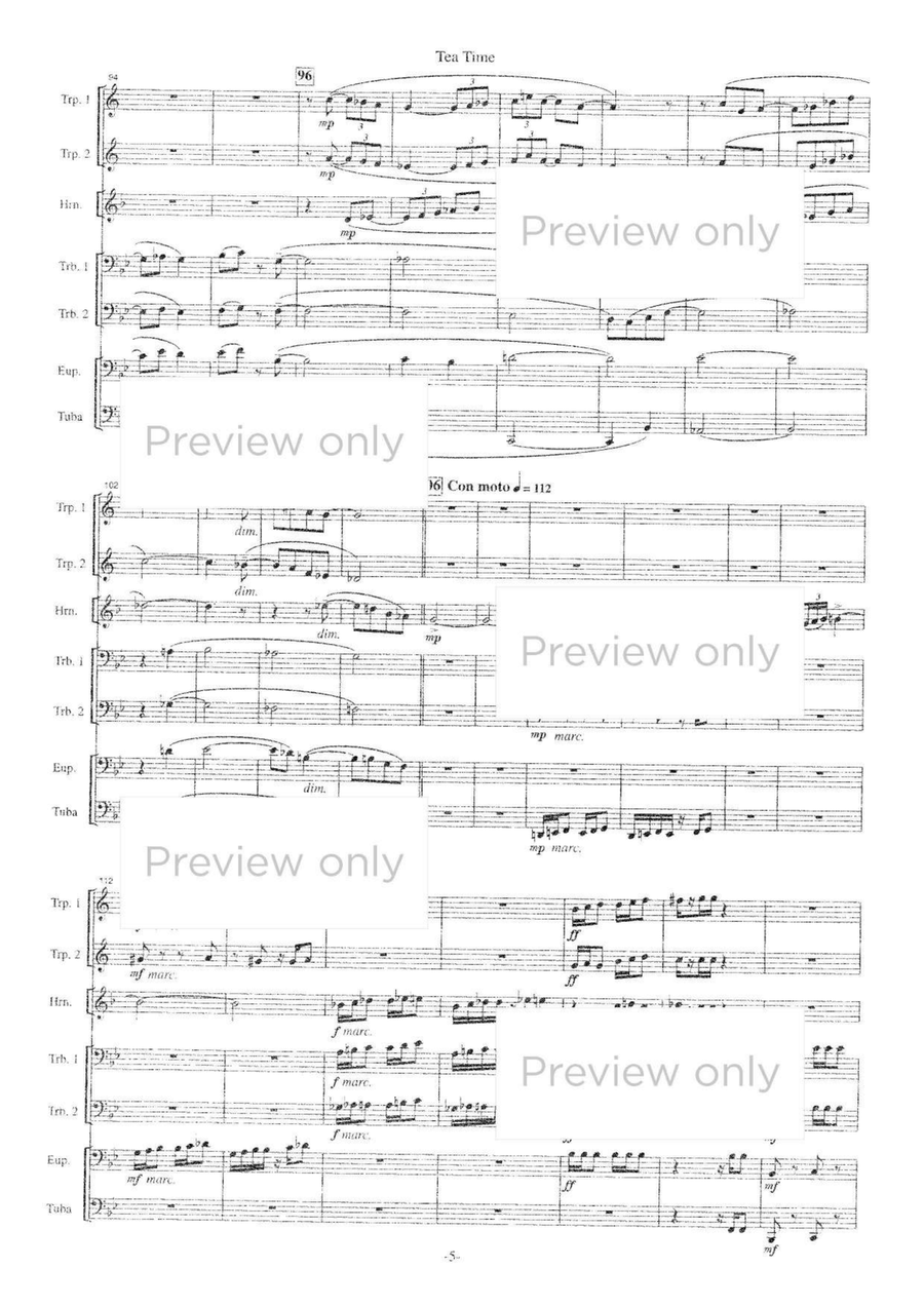 Tea Time - Brass Septet Tea Time - Brass Septet Chamber Music scores gallery preview page 6