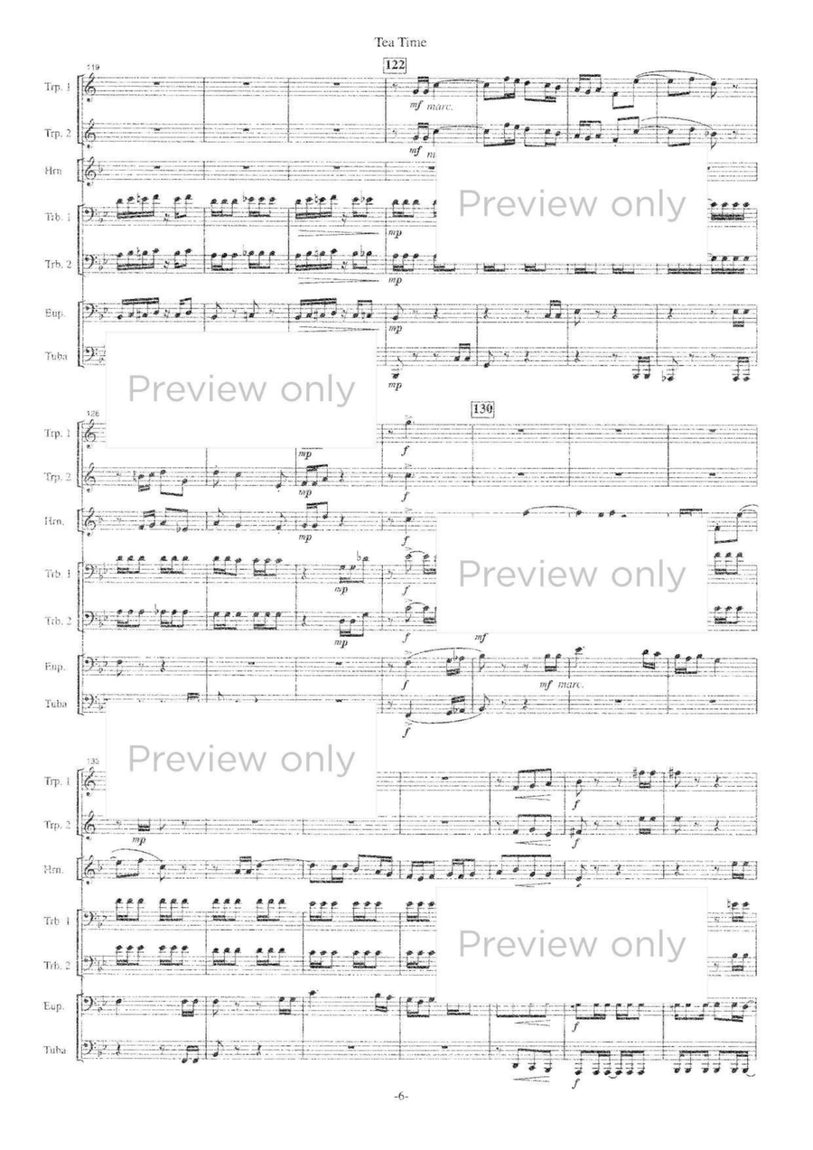 Tea Time - Brass Septet Tea Time - Brass Septet Chamber Music scores gallery preview page 7