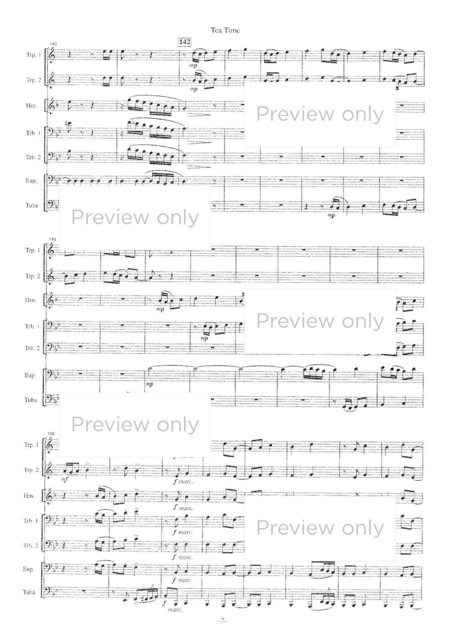 Tea Time - Brass Septet Tea Time - Brass Septet Chamber Music scores gallery preview page 8