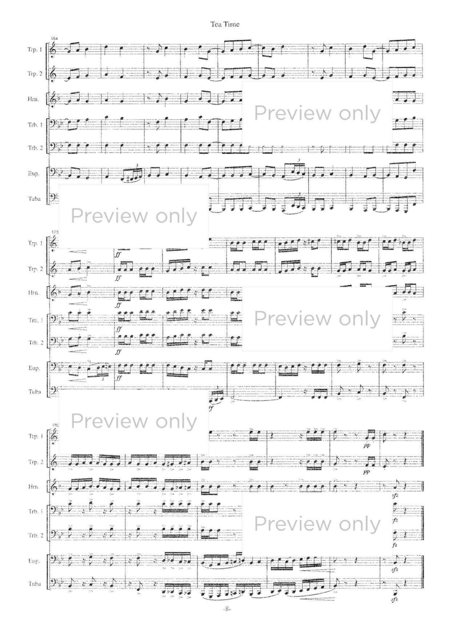 Tea Time - Brass Septet Tea Time - Brass Septet Chamber Music scores gallery preview page 9