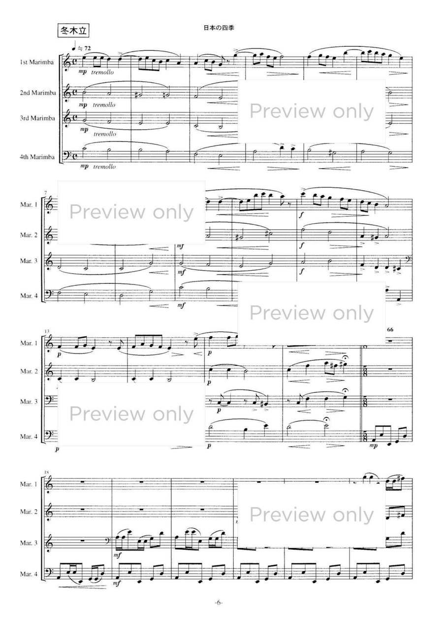 Four Seasons - Marimba Quartet 5-Octaves scores gallery preview page 7