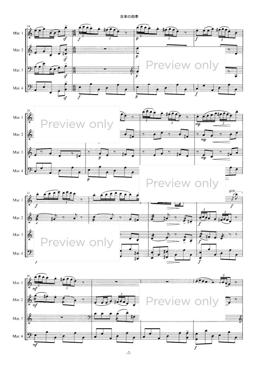Four Seasons - Marimba Quartet 5-Octaves scores gallery preview page 8