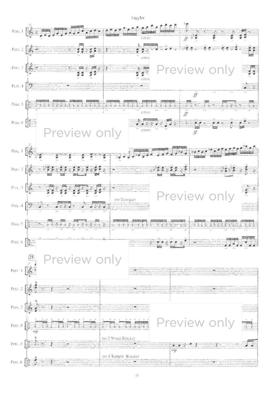 Juggler - Percussion Sextet Chamber Music scores gallery preview page 4