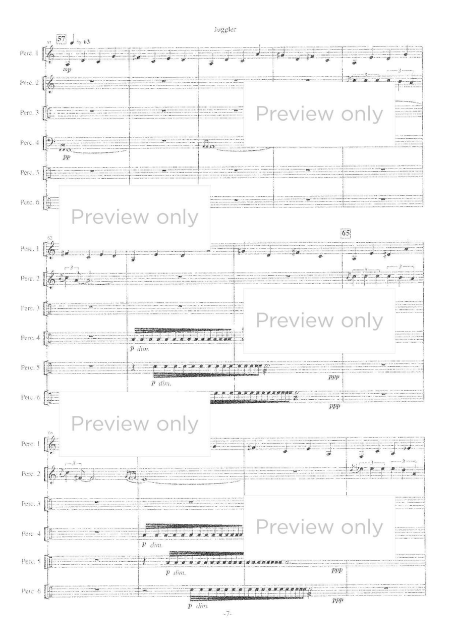 Juggler - Percussion Sextet Chamber Music scores gallery preview page 8