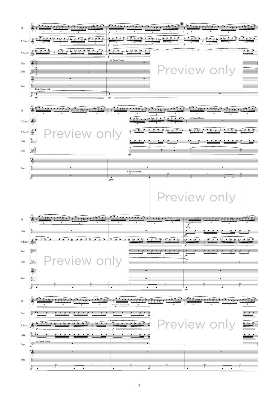 Le chaos et l'harmonie - Wind & Percussion Sextet Chamber Music scores gallery preview page 3