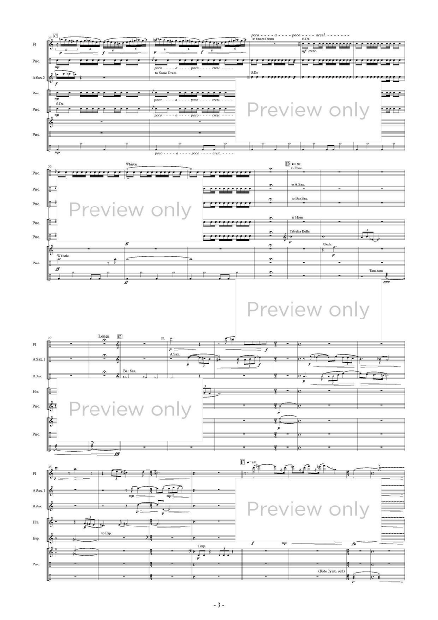 Le chaos et l'harmonie - Wind & Percussion Sextet Chamber Music scores gallery preview page 4