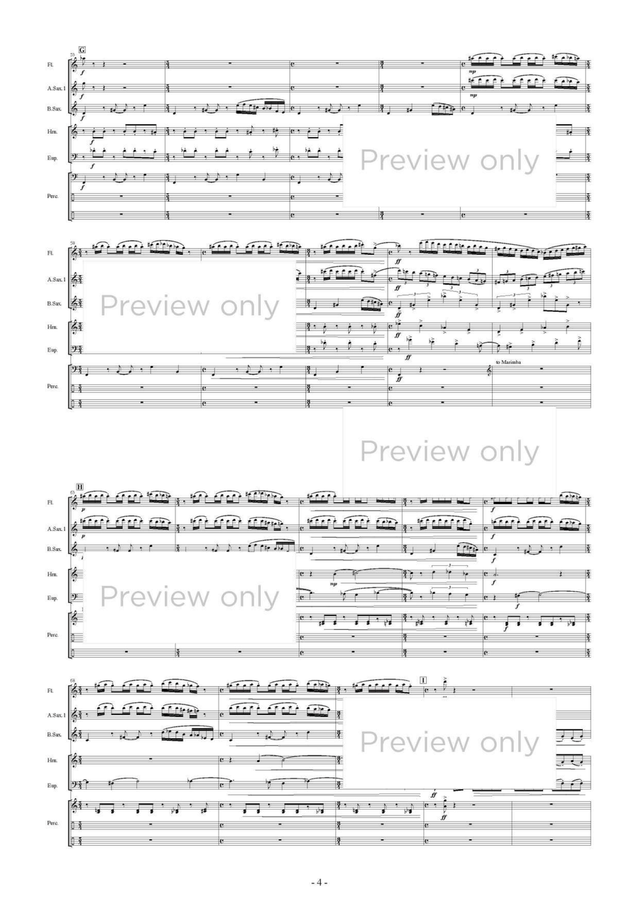 Le chaos et l'harmonie - Wind & Percussion Sextet Chamber Music scores gallery preview page 5