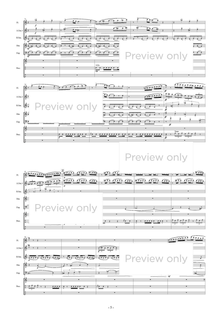 Le chaos et l'harmonie - Wind & Percussion Sextet Chamber Music scores gallery preview page 6