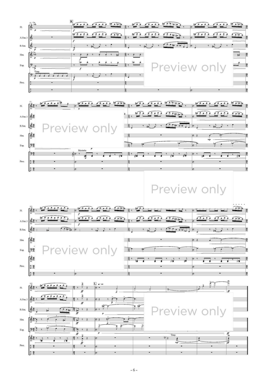 Le chaos et l'harmonie - Wind & Percussion Sextet Chamber Music scores gallery preview page 7