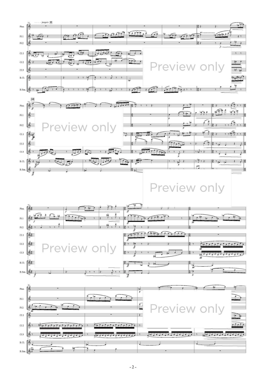 Pieśń o Zlota Jesień - Woodwind Octet Chamber Music scores gallery preview page 3