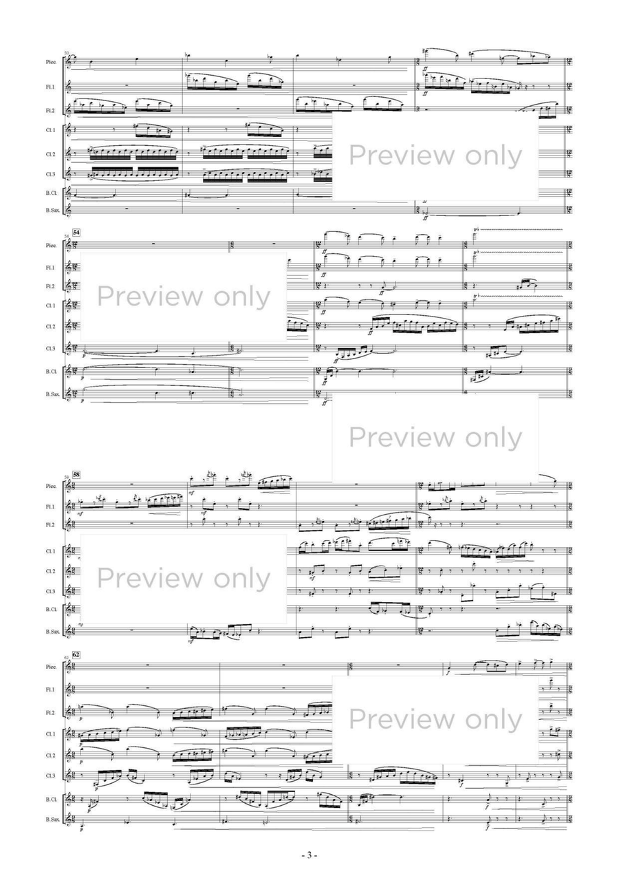 Pieśń o Zlota Jesień - Woodwind Octet Chamber Music scores gallery preview page 4