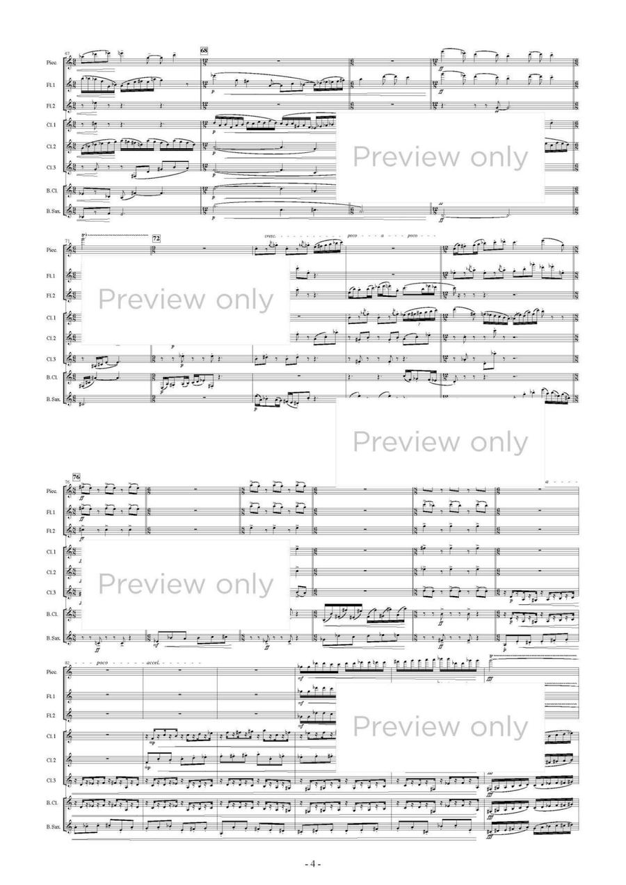 Pieśń o Zlota Jesień - Woodwind Octet Chamber Music scores gallery preview page 5