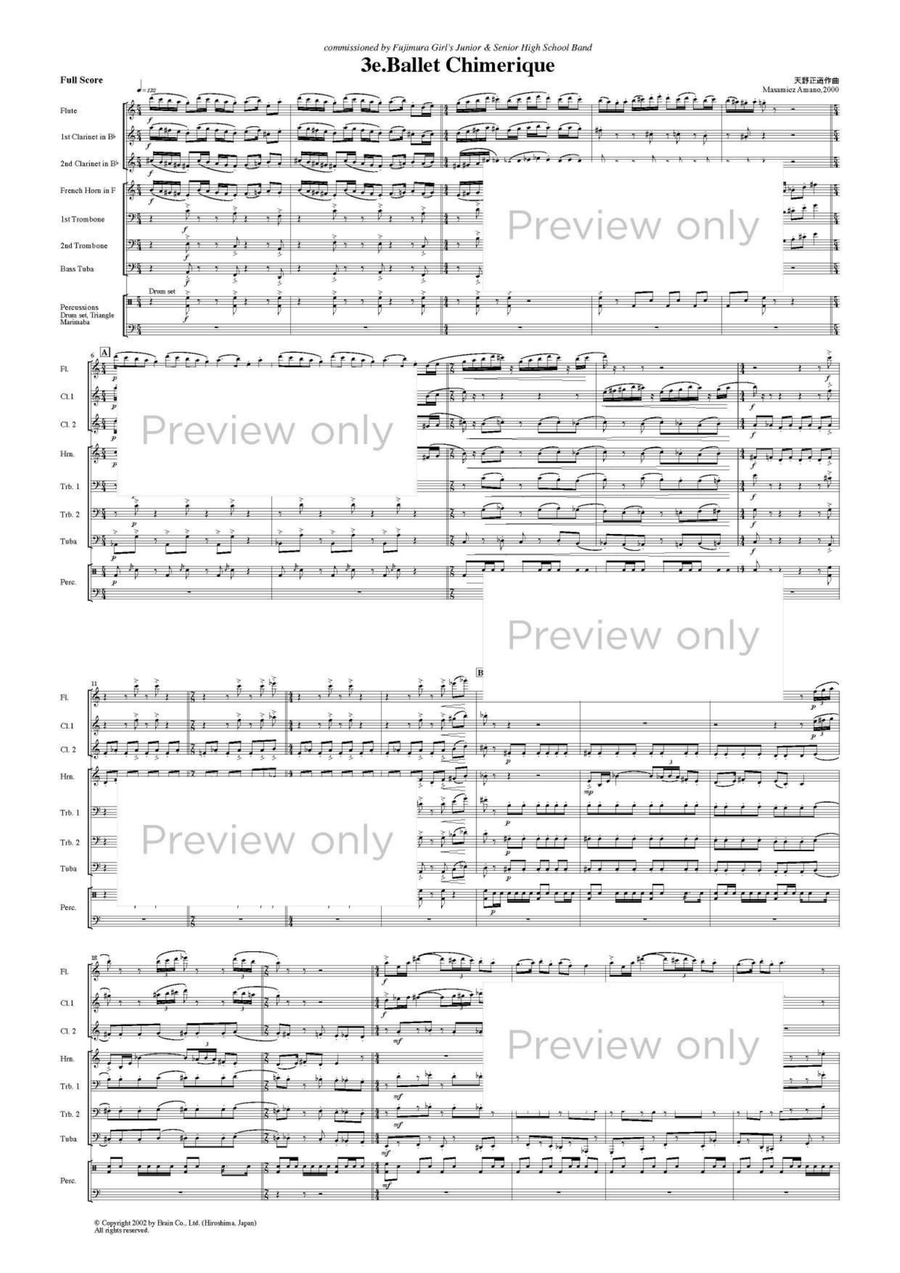 3e. Ballet Chimerique - Wind & Percussion Octet Chamber Music scores gallery preview page 2
