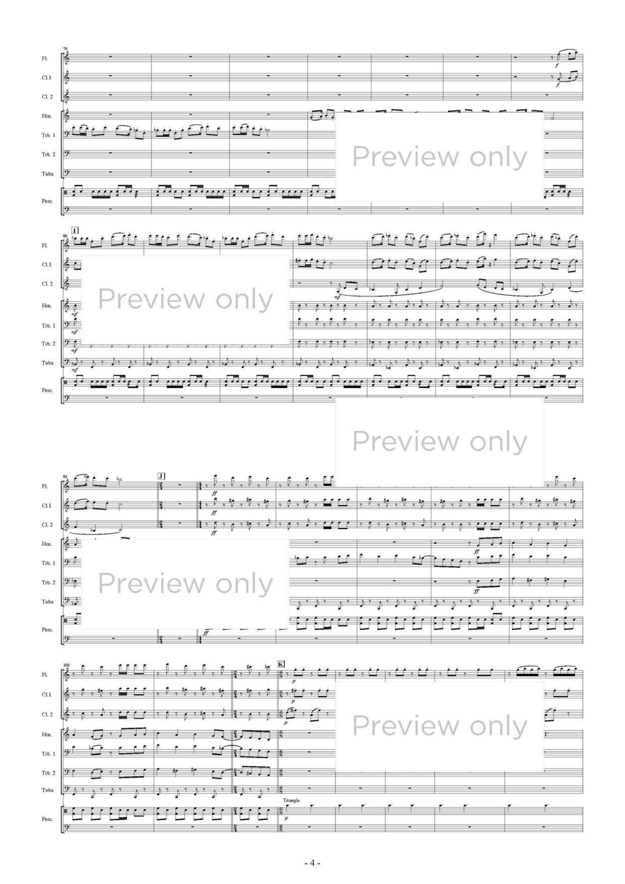 3e. Ballet Chimerique - Wind & Percussion Octet Chamber Music scores gallery preview page 5