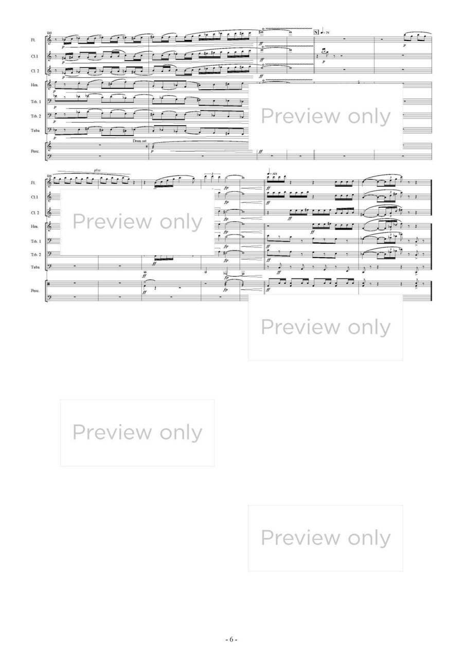 3e. Ballet Chimerique - Wind & Percussion Octet Chamber Music scores gallery preview page 7