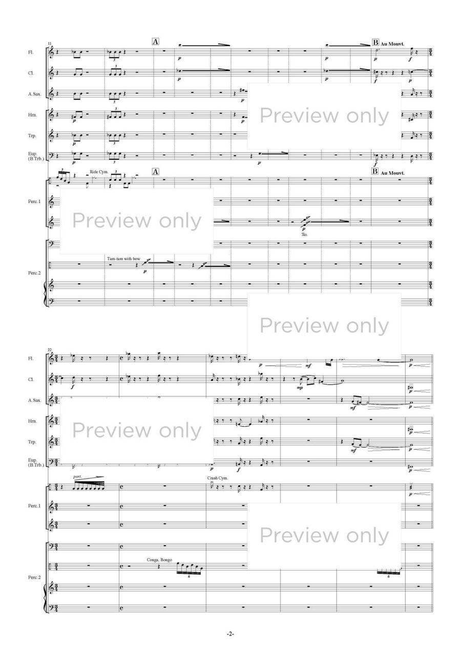 La Structure pour l'octuor - Wind & Percussion Octet Chamber Music scores gallery preview page 3