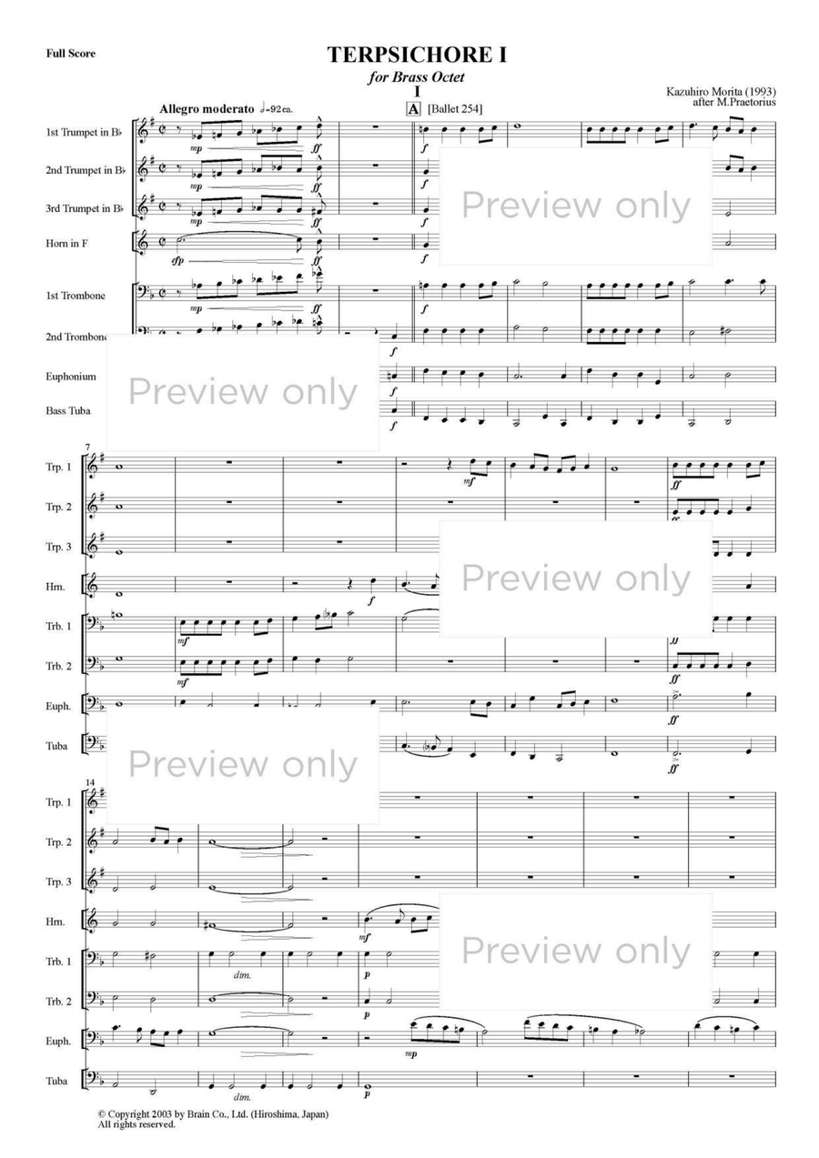 Terpsichore I - Brass Octet Euphonium scores gallery preview page 2