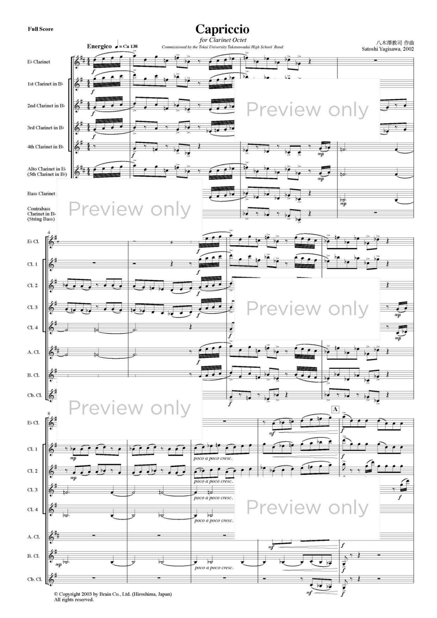 Capriccio - Clarinet Octet Clarinet Quartet scores gallery preview page 2