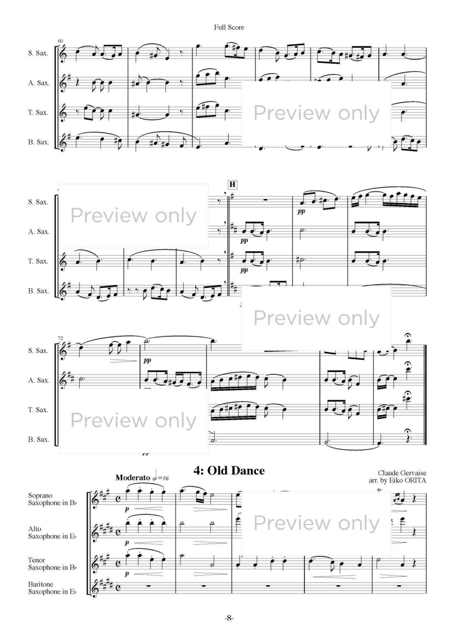 Wind from East - Saxophone Quartet Saxophone Quartet scores gallery preview page 9