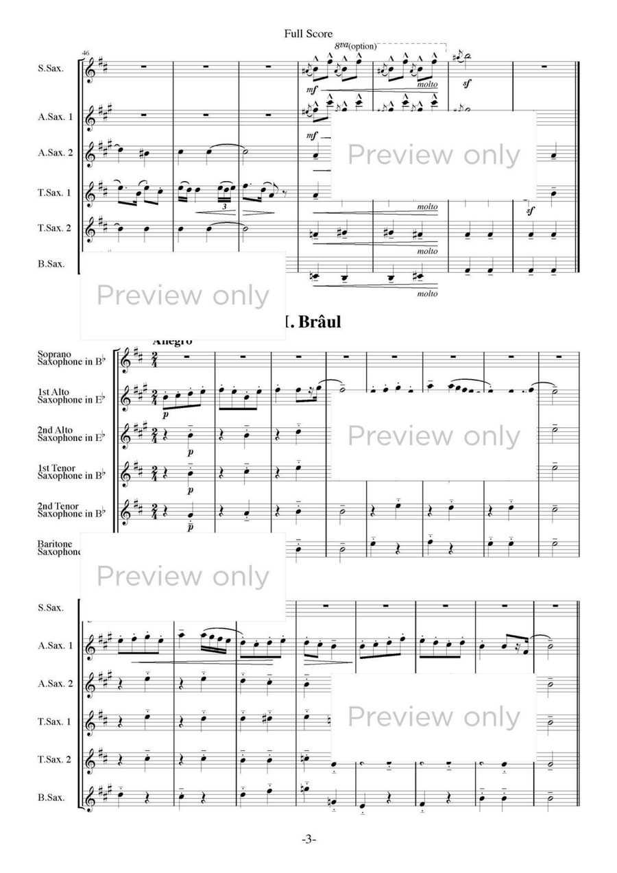 Romanian Folk Dances - Saxophone Sextet Chamber Music scores gallery preview page 4