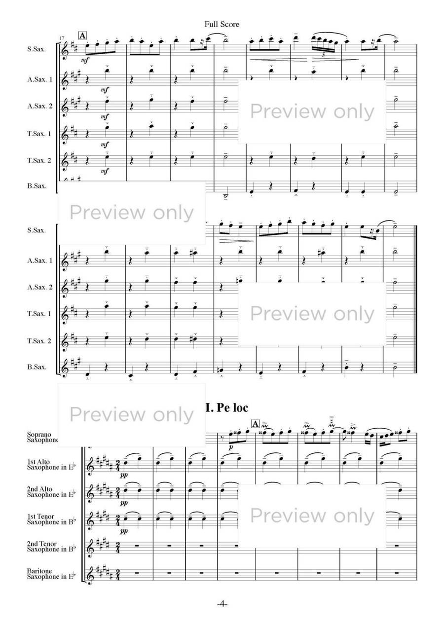 Romanian Folk Dances - Saxophone Sextet Chamber Music scores gallery preview page 5