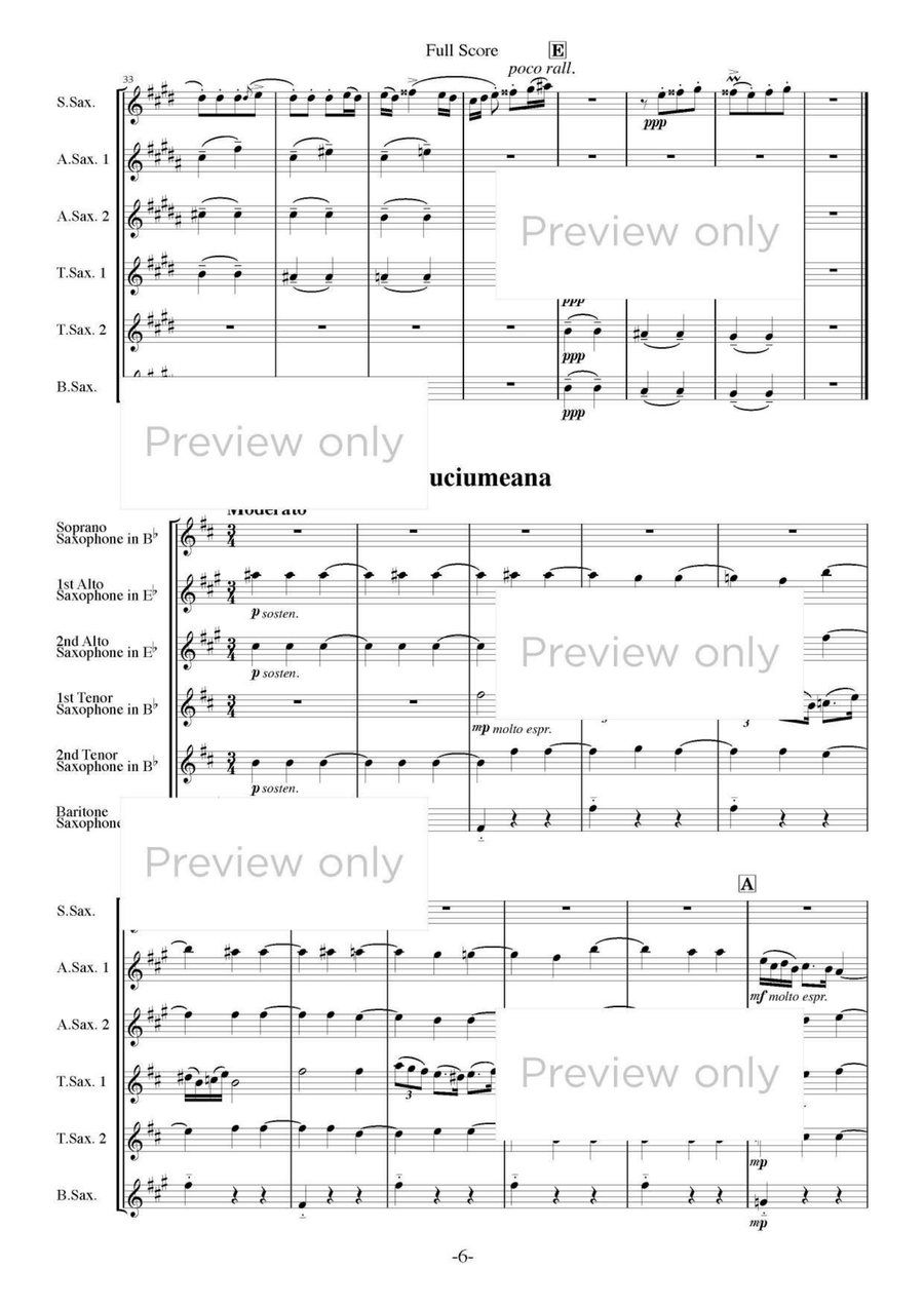 Romanian Folk Dances - Saxophone Sextet Chamber Music scores gallery preview page 7